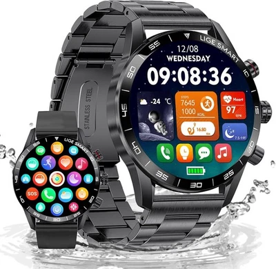 Smart Watch Men Women with Phone Function Wristwatch for iPhone Samsung Huawei - Image 1 of 4