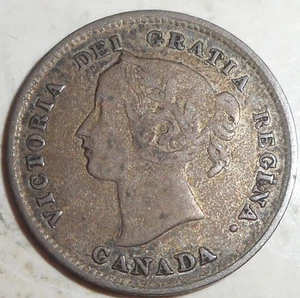 1893 Canada 5 Cent Silver, 1.7 Million mintage, Estate Sale, Ships free - Picture 1 of 2