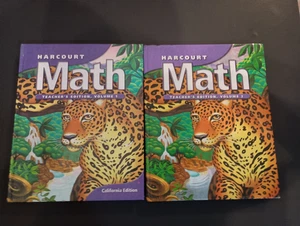 Harcourt Math Teachers Edition Book Vol 1 & 2 Grade 6 - Picture 1 of 3
