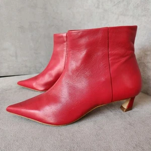Stivaletti Gianni Bini 8 pelle rossa Georgina punta tacchi a spillo nuovi 140€ - Foto 1 di 16