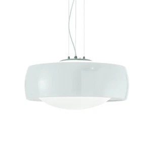IDEAL LUX SOSPENS.D.48CM 1LUCE E27 VET.BIAN.CERC.GRIGIO IDEALCOMFORTSP1GRGI - Foto 1 di 1