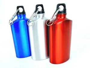 Cantina de aluminio de 20 oz, tapa atornilladora, mosquetón, llavero, elección de colores, #ST200 - Imagen 1 de 14