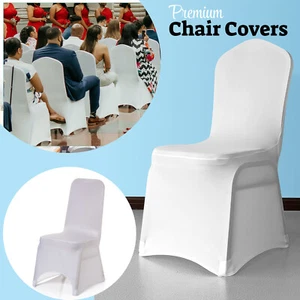100x Cubierta de Silla Comedor Spandex Cubierta de Asiento Deslizante Boda Fiesta Aniversario - Imagen 1 de 14
