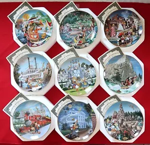 9 Bradford Exchange Disneyland 40° anniversario piatti da collezione 8 pollici - Foto 1 di 11