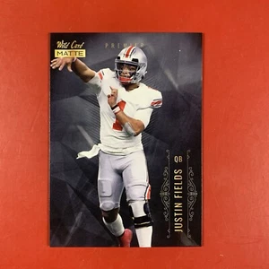 2021 Wild Card Matte Premier Black Justin Fields card #MBC-2 Buckeyes Bears Pitt - Picture 1 of 2