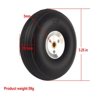 1 pieza avión de radiocontrol de 3,25"/83 mm CNC/diámetro de fundición de aluminio ruedas de PU para modelos de radiocontrol - Imagen 1 de 6