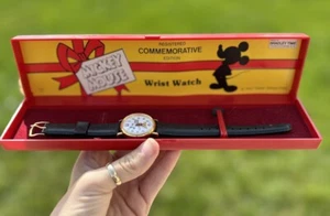 Disney Mickey Mouse Bradley Swiss, Wind-up Wrist Watch, Original Box - Picture 1 of 6