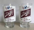Lot of 2 VTG Large Schlitz Beer 32 Ounce Footed Glass  Beer Made MilwaukeeFamous