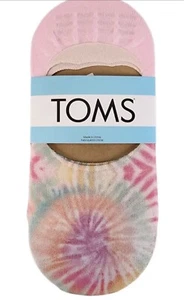 TOMS- Calcetines Ultimate No Show ~ (paquete de 3) margarita, tinte de corbata rosa, azul cerdoso. Nuevo. - Imagen 1 de 2