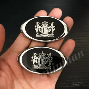 2x Metal JUNCTION PRODUCE JP Luxury VIP Emblem Trunk Badge Decal Sticker JDM - Picture 1 of 4