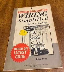 Revised 30th Edition Wiring Simplified H.P. Richter 1971 Vintage Electrical Book - Picture 1 of 7
