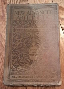 1900 Antique School Book Key to New Advanced Arithmetic Cook & Cropsey - Picture 1 of 12