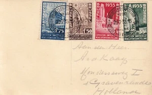 Postcard Belgium Brussel 1935 wereldtentoonstelling to Nederland - Picture 1 of 1
