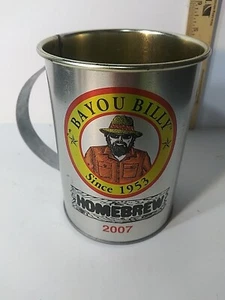 Bayou Billy Homebrew 2007 Tin Metal Mug / 32 oz 5.5" tall Beer Mug - Picture 1 of 4