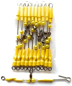 10 urfes varilla acero inox ,con casquillos de 5,5 centímetros de largo amarillo - Imagen 1 de 1