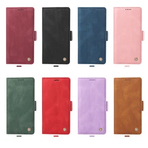 For Samsung A10 A20 A8 A5 Skin Feel PU Leather Flip Wallet Case Phone Case Cover - Picture 1 of 20