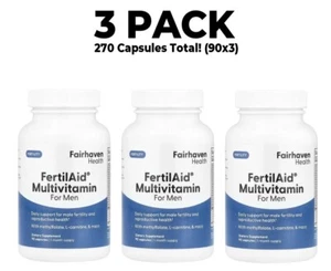 Fairhaven Health, FertilAid for Men, 3 PACK, 90 Capsules x 3 (270 total!) - Picture 1 of 4