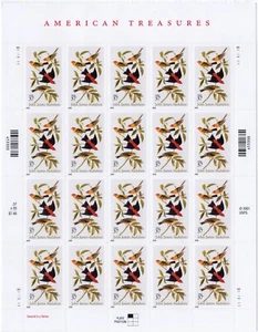 Scott #3650 American Treasures John Audubon Full Sheet of 20 Stamps - MNH - Picture 1 of 1