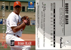 Buddy Blair 2005 Grandstand Palm Beach Cardinals #3 Card *AutographDen*