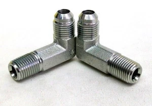 PACK OF 2 NEW 2501-L-6-4 1/4" MALE PIPE X 3/8" TUBE 90* LONG ELBOW FREE SHIP NH - Picture 1 of 8