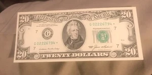 1985 STAR $20 Federal reserve note , Chicago district Uncirculated - Picture 1 of 2