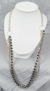 Collar de cuentas de cadena vintage firmado en Nueva York - Imagen 1 de 3