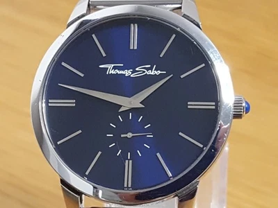 Mens Thomas Sabo Rebel Spirit WA0213 Blue Face Stainless Steel Milanese Watch - image 1 of 4