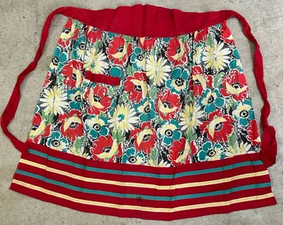 Delantal de cocina estilo vintage años 40 luna de miel TV decoración floral geométrico Foto 1 de 4