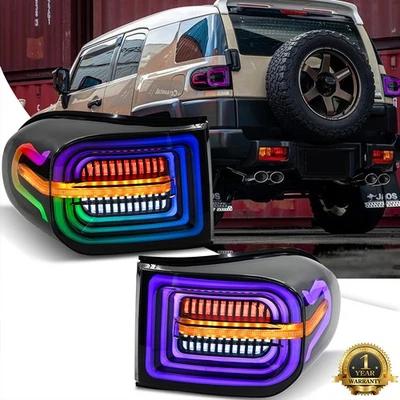 Par secuencial de luces traseras LED RGB para Toyota FJ Cruiser 2007-2020 Foto 1 de 4