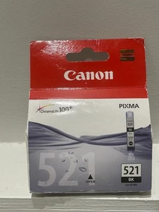 Genuine Canon 521 Black Ink Cartridge Original CLI-521BK - Picture 1 of 2