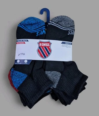 K-SWISS Niños Calcetines Tobillo Acolchados Tacón Y Escuela 10 Pares Zapatos Talla 4Y-10Y Negro  Foto 1 de 4