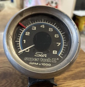 SUN Super Tach II RPM x 1000 USA Tachometer Gauge UNTESTED AS IS - Bild 1 von 4