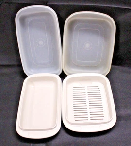 2 Vintage Tupperware Ultra 21 Microwave Oven/Microwave Container with Lids - Picture 1 of 7