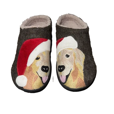L.L. Zapatillas de casa Bean Daybreak Scuffs Motif para mujer talla 6 Navidad perro Foto 1 de 4