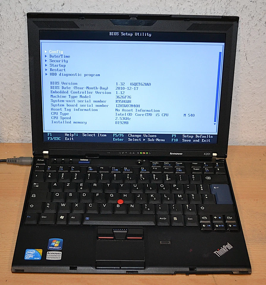 Lenovo ThinkPad X201 12,5" Intel Core i5  M 540 4GB RAM ohne HDD als defekt - Bild 1 von 4