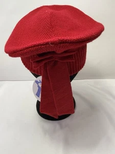 Vintage Royal Mer Bretagne French Women's OS Red  Beret With Bow Bonnet W/ Tags - Picture 1 of 14