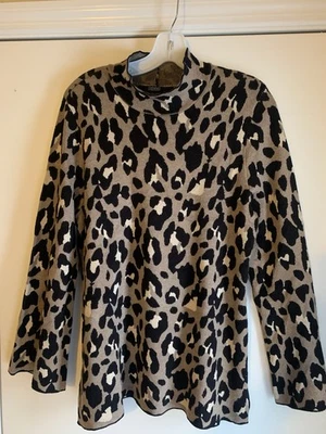 Túnica DENNIS Basso Italia Tejida LS Estampado Animal Talla M Foto 1 de 4