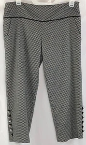 Vintage Rampage Pants 5 Blk Rhinestone Tapered 30"W Low Rise Y2K Coquette Gothic - Picture 1 of 6