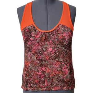 MUDD Women's Large Tank Top Pullover RacerBack Dressy Casual Rayon Multi Hi-Lo - Picture 1 of 9