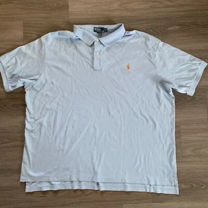 Polo Ralph Lauren Polo Shirt Mens Size 3XB Big Light Blue Short Sleeve Casual - Picture 1 of 14