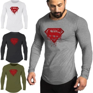 Latest Quick Dry Men Workout Long Sleeves Breathable Sports Training Shirts - Picture 1 of 10