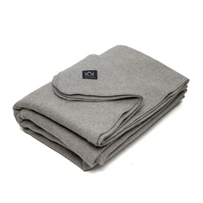 Arcturus Wool Blanket - 4.5 lbs, Warm, Washable, 64" x 88" (Stone Gray) - Image 1 of 4