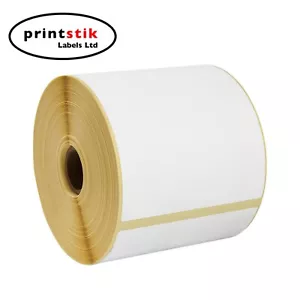 Etiquetas térmicas blancas lisas 6" x 4" 150 x 100 mm 500 por rollo 76 mm núcleo - Imagen 1 de 3