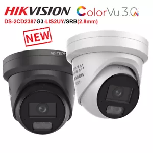 Hikvision 8MP DS-2CD2387G3-LIS2UY/SRB AI ColorVu 3.0 fotocamera intelligente ibrida-luce - Foto 1 di 12