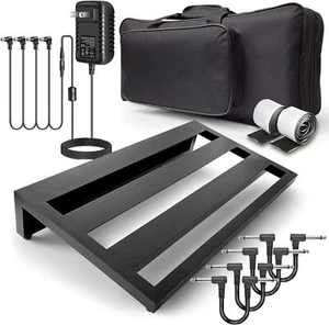 AxcessAbles Guitar Pedal Board 20 x 12-inch Light 4lb Aluminum w/ Accessories - Picture 1 of 8