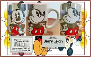 Jerry Leigh Orlando FL Disney Mickey Mouse Sketch Art Style Gray Coffee Cup Mug - Picture 1 of 12