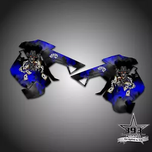 2015-2019 POLARIS AXYS Side Panel Decal Sticker Wrap Graphics Outlaw Blue - Bild 1 von 1