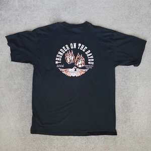 Camisa Thunder On The Bayou Para Hombre L Negra Anáhuac Texas Gráfico Camiseta Motociclista 2006 - Imagen 1 de 8