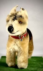 Vintage 1950s Steiff Mohair Miniature Arco German Shepherd Dog 1310 10cm Button