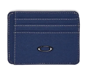 Oakley Men's Ellipse Card Wallet Double Sided Card Slots Team Navy F0S901503-6LE - Picture 1 of 4